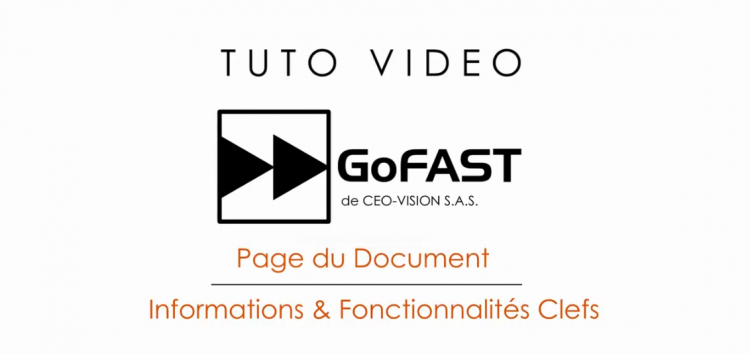 Page et Fonctionnalités Clefs - GoFAST